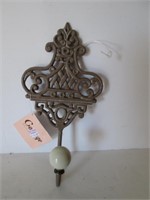 NEW BROWN CAST IRON WALL HOOK