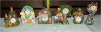 Lot of 6 Decorative Quartz Clocks