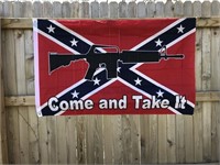Confederate Flag COME AND TAKE IT 3ft X 5ft