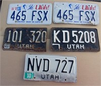 Lot of Utah License Plates