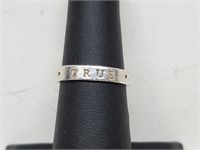 .925 Sterling Silver "True Love Waits" Band