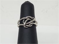 .925 Sterling Silver Knot Ring