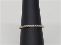 .925 Sterling Silver Twisted Band