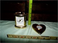 Howard Miller & Brass Heart Quartz Clocks