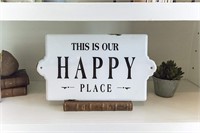 Creative  "This is Our Happy Place" Metal Wall Pla