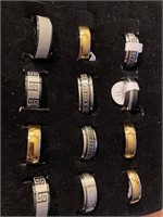 (12) Men’s Wedding Rings (Sz9-13) New
