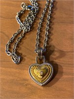 Diamond & .925 Silver Heart Necklace