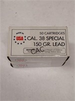 50rds Winchester .38 SPCL 150gr Lead