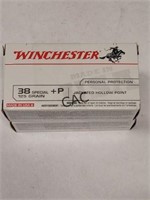 50rds Winchester 38 Special+P 125gr JHP