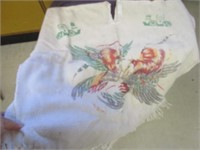 Large Wool Poncho with Rooster Theme - Needs