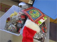 2 Totes of Christmas Decor - Pick up only
