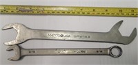 MATCO SET OF 2 WRENCHES WCL182, SPW143