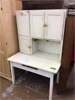 Antique wood cabinet - 1 drawer missing