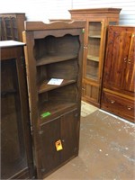 solid wood corner shelf unit