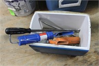 COOLER, PRY BARS, CAULKING GUNS