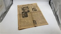 April 13, 1945 FDR's death newspaper