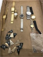 WATCHES, EARRINGS-ASSORTED