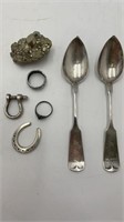 Sterling silver items includes 2 teaspoons