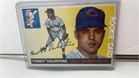 Topps #44 Rookie “Corky” Valentine baseball card