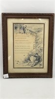 1898 Framed German print