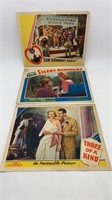 (3) vintage movie advertisements (14 x 11)
