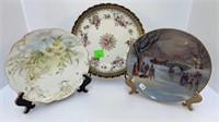 (3) Collectible plates Haviland / Limoges holiday