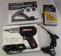 2 Soldering Irons & Craftsman Glue Gun