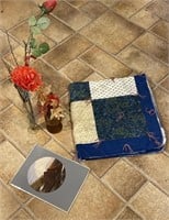 Baby quilt, Artwork print & Floral arrangements
