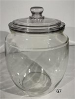 Vintage Round Glass Store Display Cannister