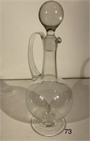 Vintage Glass Pedestal Decanter w/Stopper