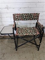 NEW Camo camping chair 24" x 31"H with side table