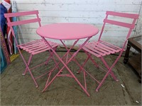 NEW Bistro Set, table is 24"D x 28"H with two