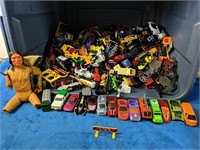 Hot wheels lot and much more! Includes Rubbermaid