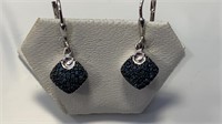 $1040 0.8ct Blue Diamond Earrings