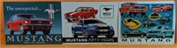 3 Mustang Tin Wall Decor 12.5" x 16"