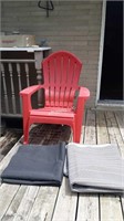 Muskoka Chair, carpet and non-slip matting