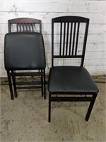 Two folding dining chairs 16" x 35"H