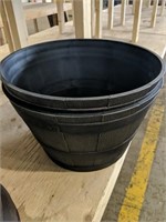 2 NEW Whiskey barrel planter pots 15.5"D