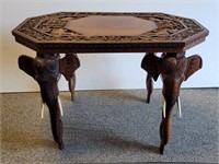 Carved Elephant side table