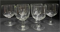 Wide Notched Glass Wine Glasses
