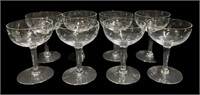 Vintage Embossed Wine Glasses - 3.25 inches wide