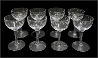 Vintage Embossed Wine Glasses - 2.5 inches wide