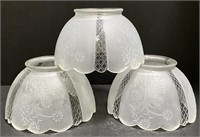 Frosted Glass Floral Lamp Shades