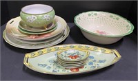 Green Toned China Pieces