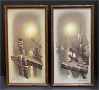 Andres Orpinas Framed Pair of Artwork