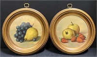 Pair of Framed Fruit Prints