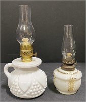 Two Petite Oil Lamps