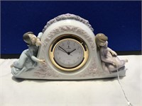 Lladro #5776 Two Sister Clock, retired no box
