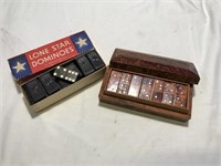 Two Sets of Dominos one in original Long Star Box