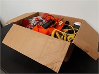 Box Lot of Miscellaneous Gloves, Electronics, etc